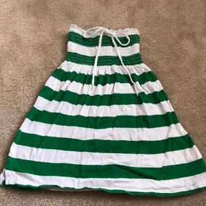 Striped bathing suit coverup